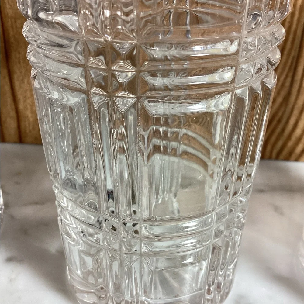 Godinger Elegant Clear Glen Plaid Glasses set of 3
